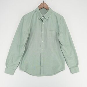 Mack Weldon Oxford Shirt Mens S Green Long Sleeve Button Down Pocket